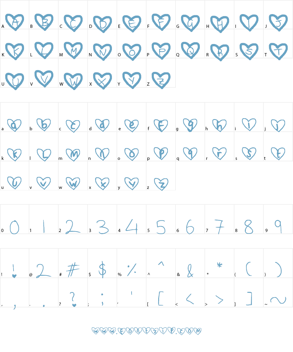 To love you. Font Character